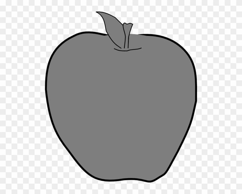 Gray Clipart Apple - Gray Apple Clip Art #23900