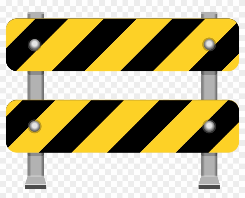 Yellow Road Barricade Png Clip Art - Road Signs Png #23967