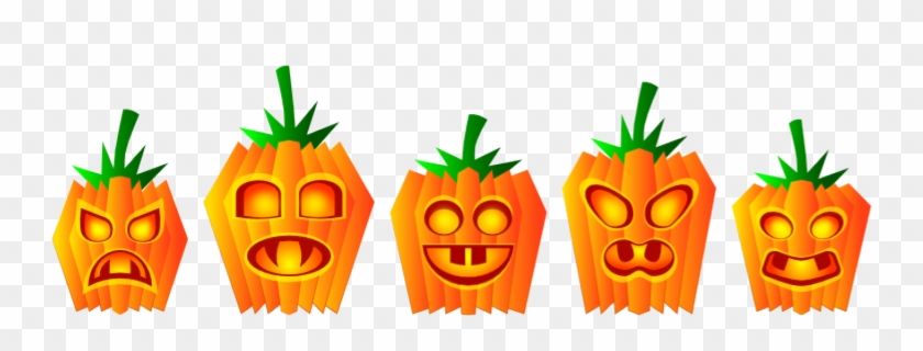 Selection Of Halloween Pumpkin Vector Illustration - Jack O Lantern Line Throw Blanket #24041