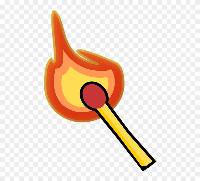 Match Clipart On Fire - Lit Match #24156