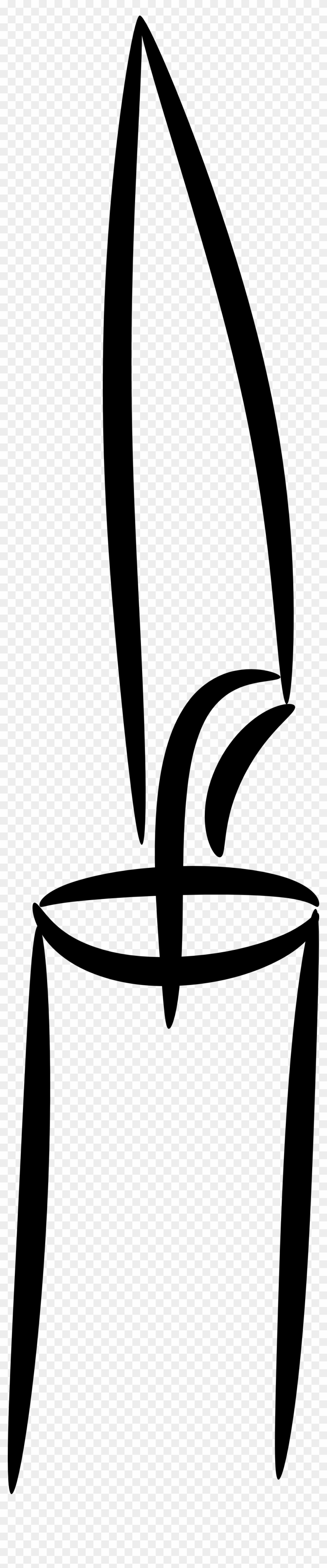 Candle Black And White Candle Flame Clipart Black And - Candle Outline Png #24191