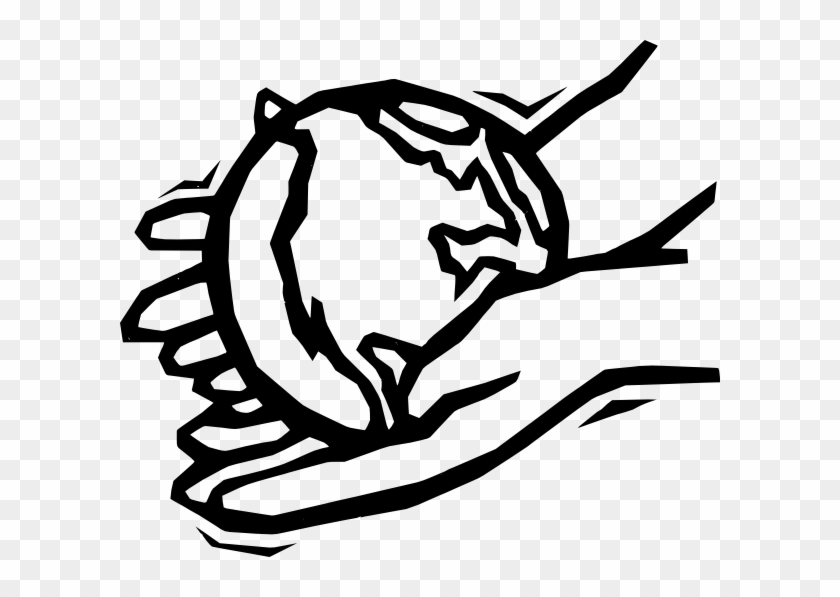 Earth In Gentle Hands Clip Art Free Vector / 4vector - Helping Hands Clip Art #24331