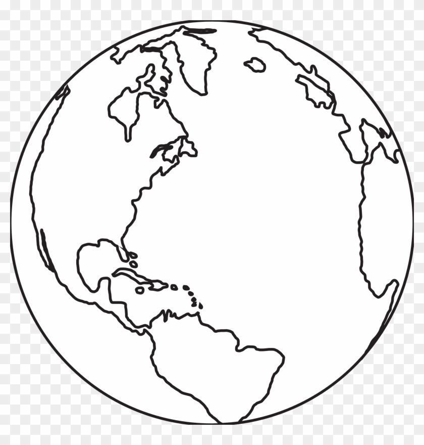 Black And White Earth Drawing - Earthclipart Black And White #24335