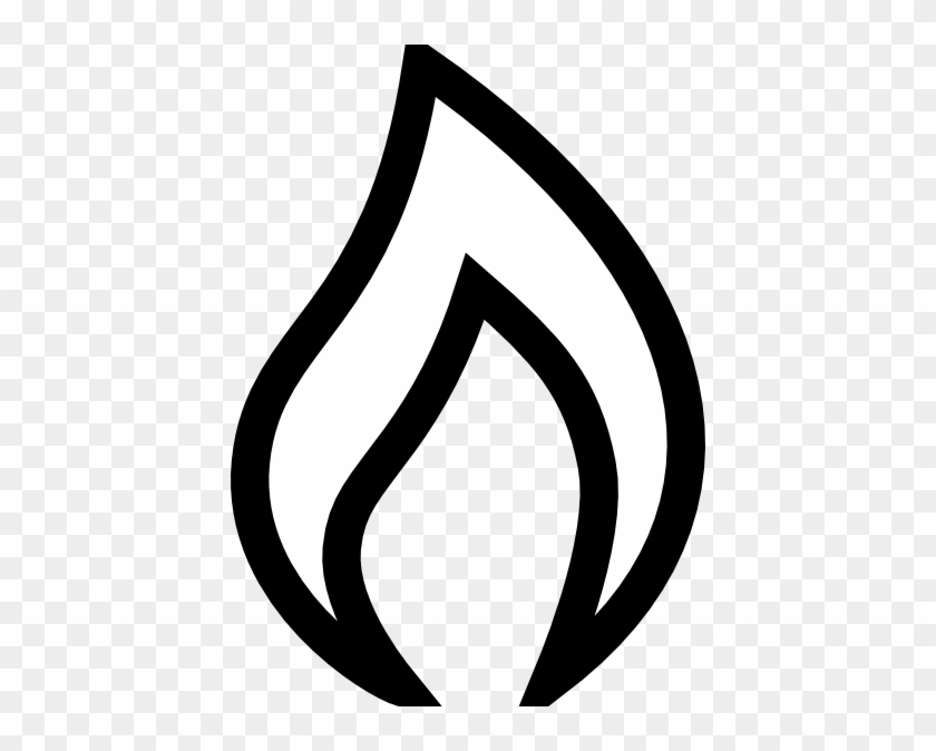 Flame Clipart Simple - Natural Gas Clipart Black And White #24353
