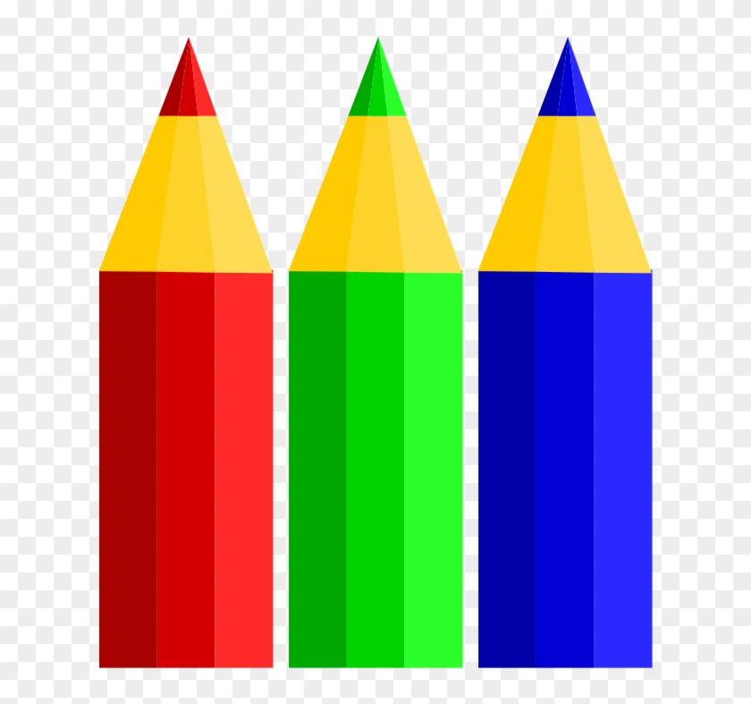 Color Pencils Clip Art Free Vector - Colored Pencils Jewelry, Art Pendant, School Necklace, #24404