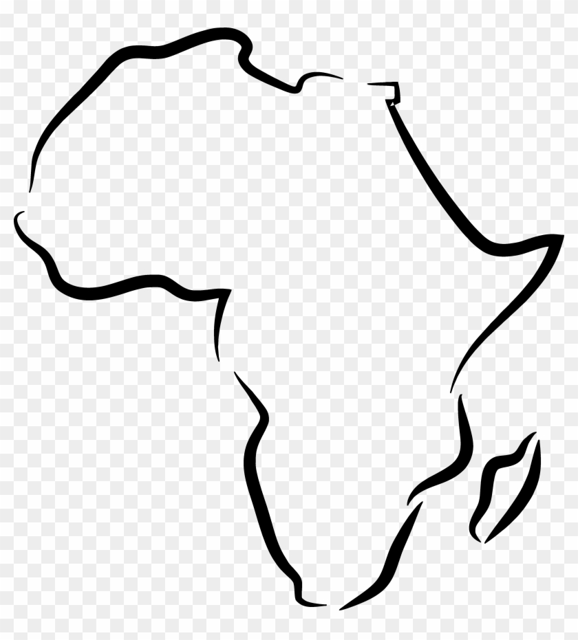 Earth Clipart Black And White Africa - Africa Outline Tattoo Design #24502