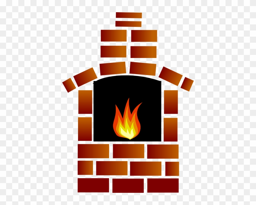 Brick Oven Clip Art - Cartoon Fireplace #24615