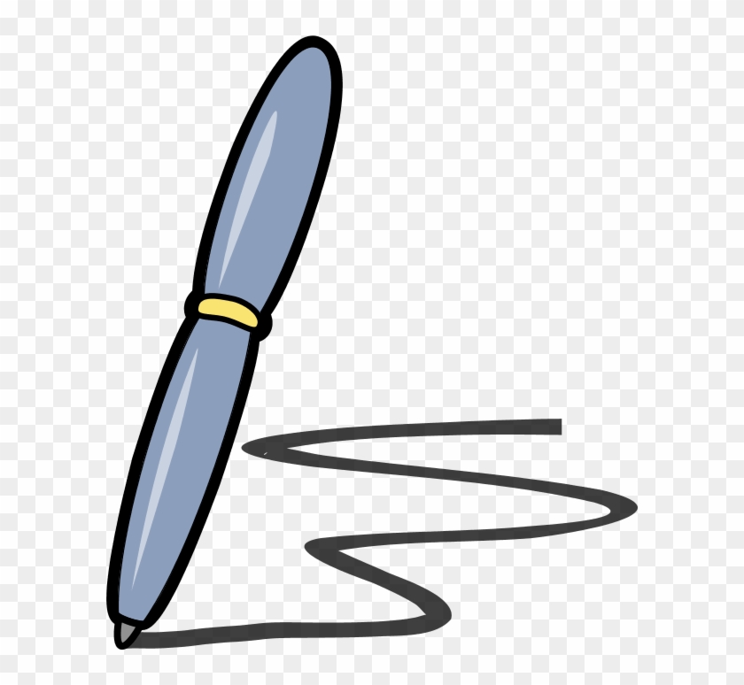 Fountain Pen Clipart - Pen And Paper Cartoon #24639