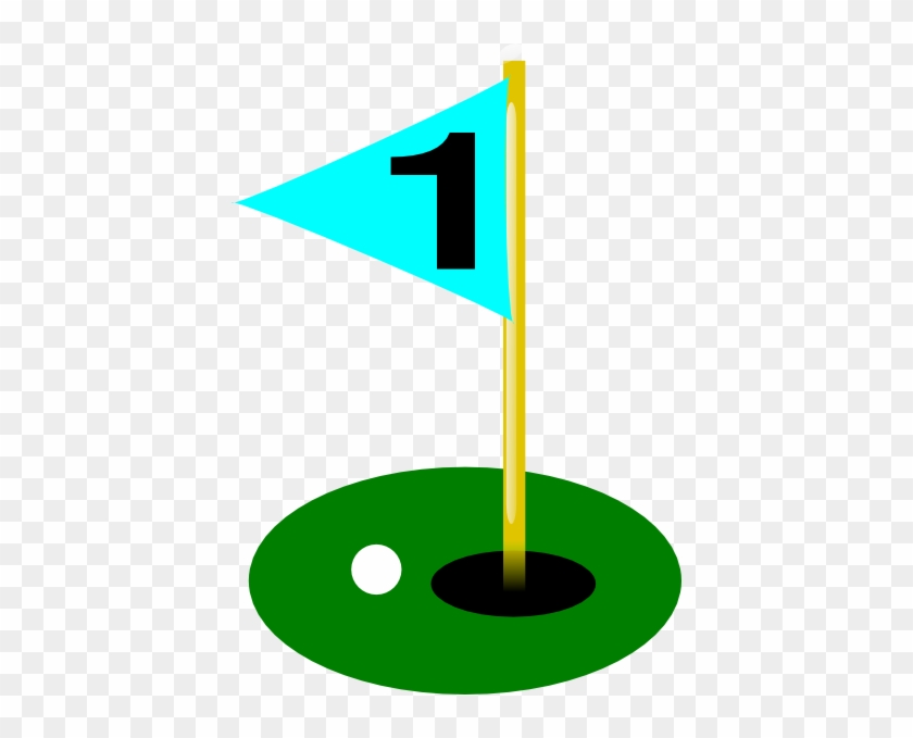 Golf Ball Golf Flag 1st Hole With Ball Clip Art At - Golf Flag Hole 8 #24686