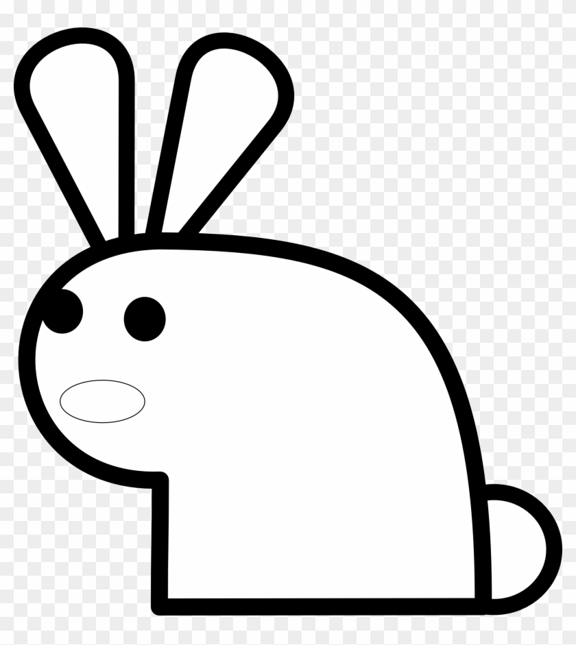 Bunny Clipart Line Drawing - Line Drawing Of Animal #24740