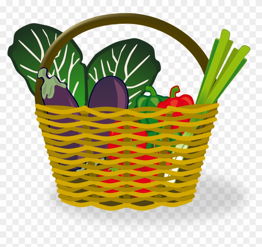 Cesta De La Compra Llena - Food Basket Clip Art #24893