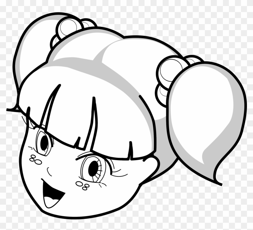 Clipart - - Best Gift - Anime Girl Outline Hoodie/t-shirt/mug Black/navy/pink/white #24975