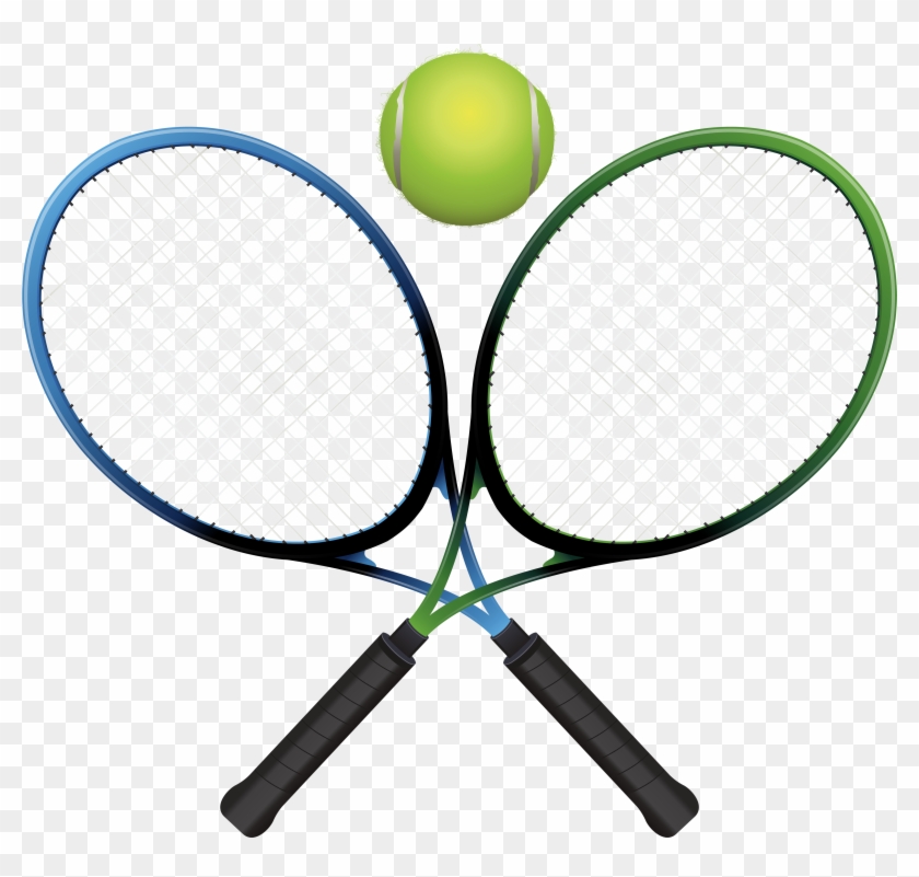 Tennis Rackets And Ball Png Clipart - Racket #24990