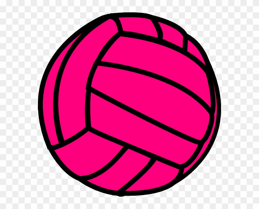 Pink Volleyball Clip Art - Pink Volleyball Clip Art #25004