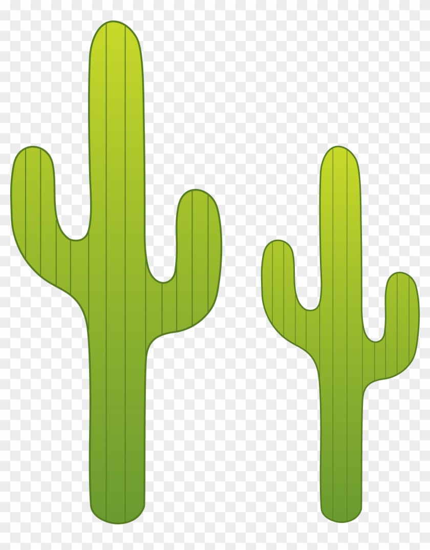 Two Saguaro Cacti Free Clip Art - Saguaro Cactus Clip Art #25050