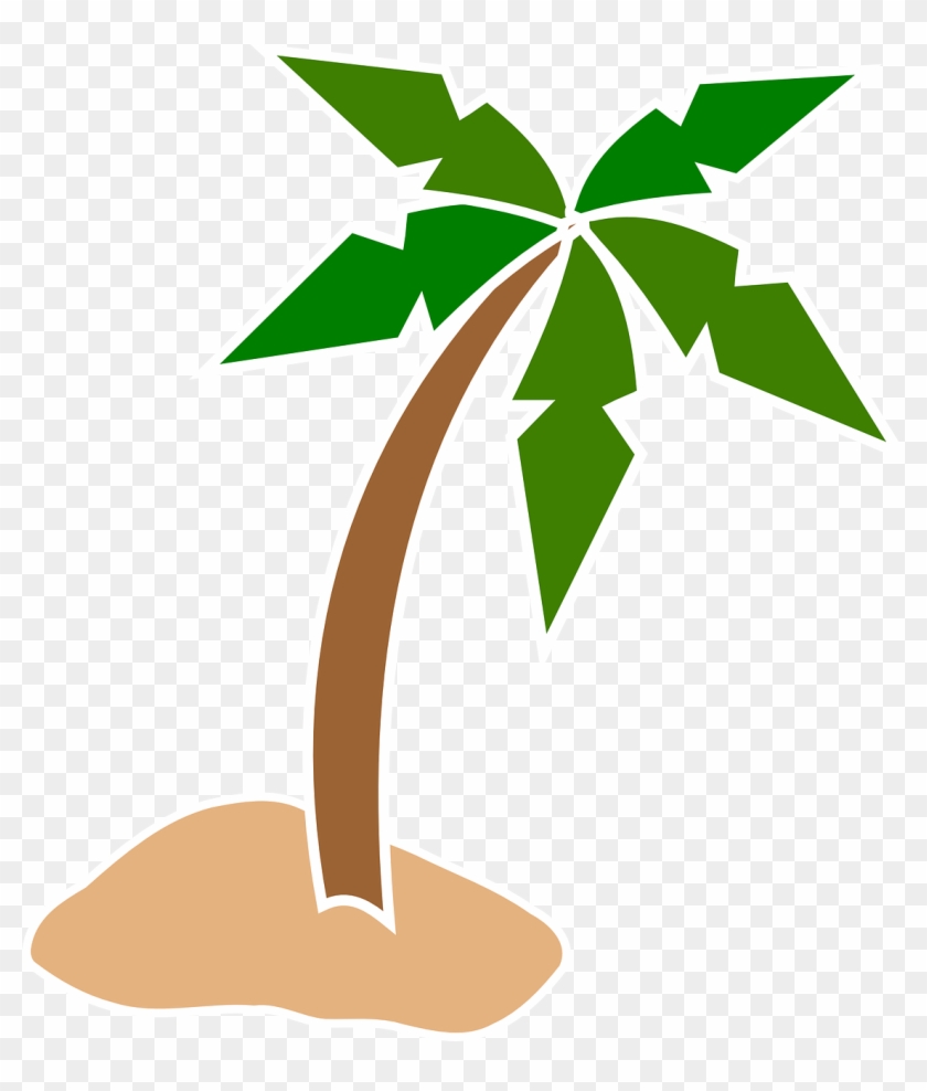 Palm Tree Beach Exotic Nature Hot Sunny - Coconut Tree Vector Png #25149