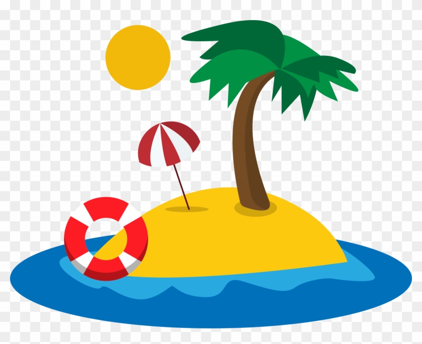 Palm Islands Tropical Islands Resort Beach Clip Art - Tropical Island Cartoon #25156