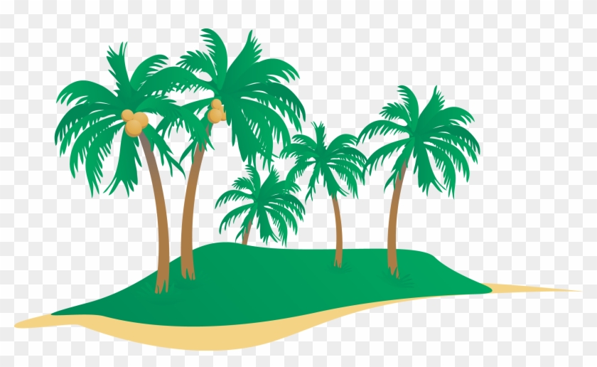 Beach Seaside Resort Clip Art - Coconut Tree Vector Png #25176