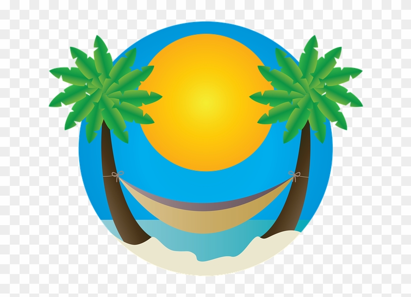 Beach Palm Trees Hammock Landscape Vacation Summer - Beach #25211