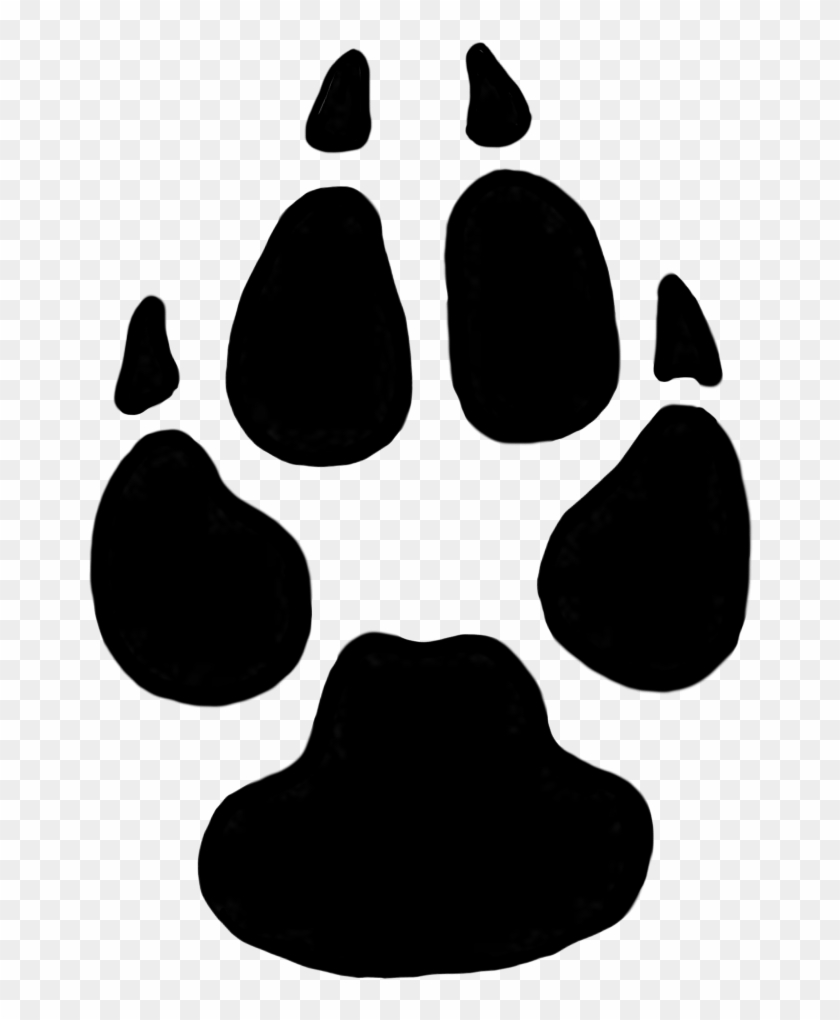 Dog Paw Prints Domestic Dog Cliparts Free Download - Cougar Tracks Vs Wolf Tracks #25267