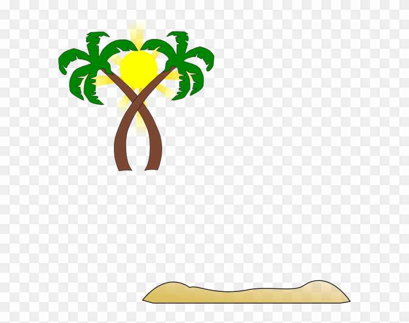 Double Palm Beach Clip Art At Clker - Beach Clip Art #25288