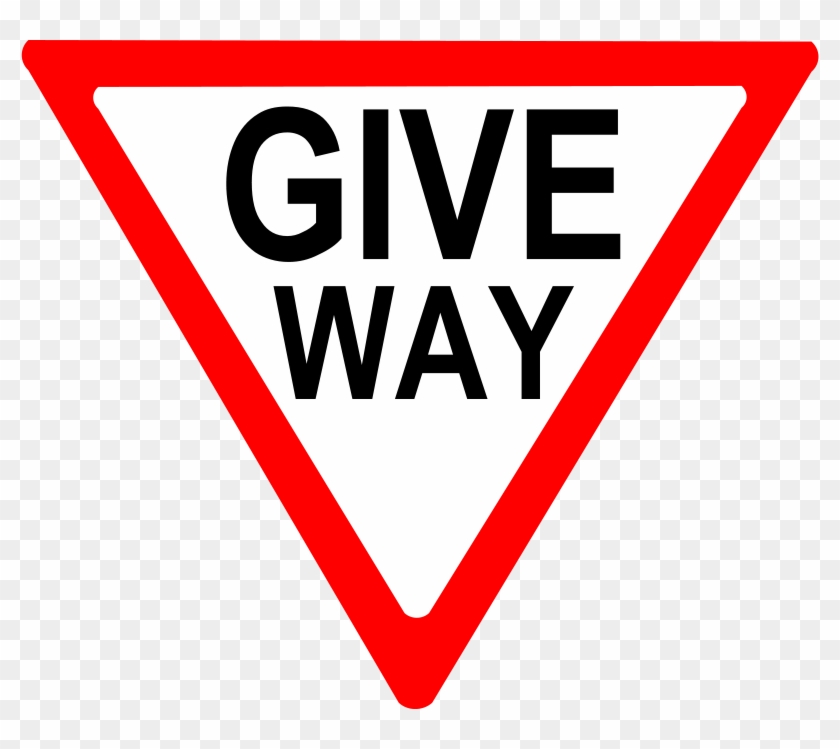 Free Vector Give Way Sign Clip Art - Give Way Sign #25308