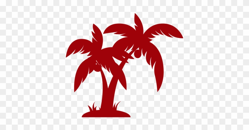 Red Palm Tree Logo - Palm Tree Clipart Black And White #25345