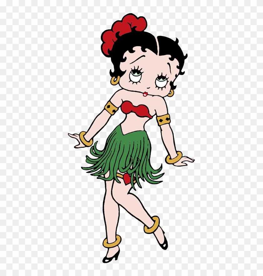 Pudgy Betty Boop Wearing Hawaiian Grass Skirt - Happy Saint Patrick's Day Animation #25354