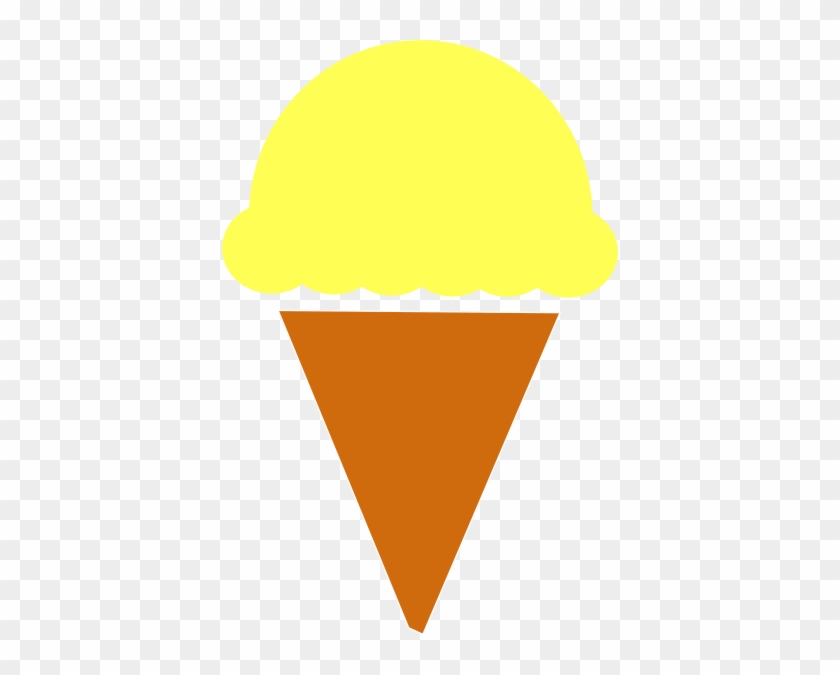 Ice Cream Clip Art - Yellow Ice Cream Scoop Cartoon #25373