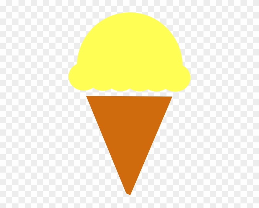 Ice Cream Clip Art - Yellow Ice Cream Scoop Cartoon #25373