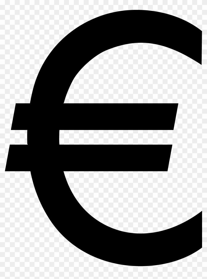 Euro Sign Black Clip Art - Euro Logo Png #25397