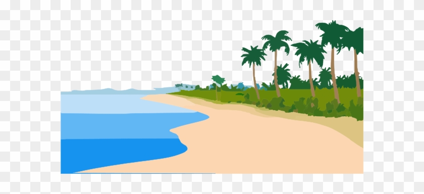 Beach Landscape Ay Clip Art At Clker - Sea Shore Clip Art #25548