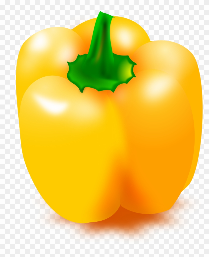 Paprika Pepper Vegetables Vitamins Healthy Orange - Yellow Bell Pepper Clipart #25573