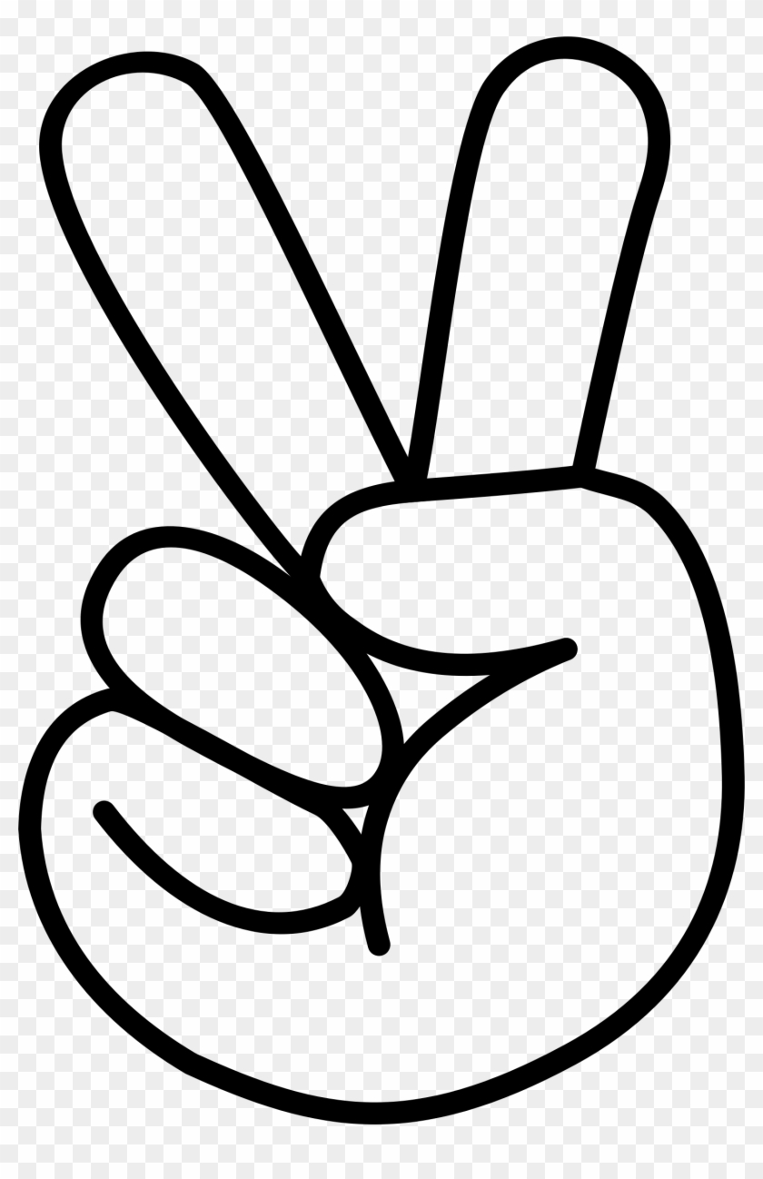 Clipart Ic Hand Peace Sign - Hand Peace Sign Svg #25579