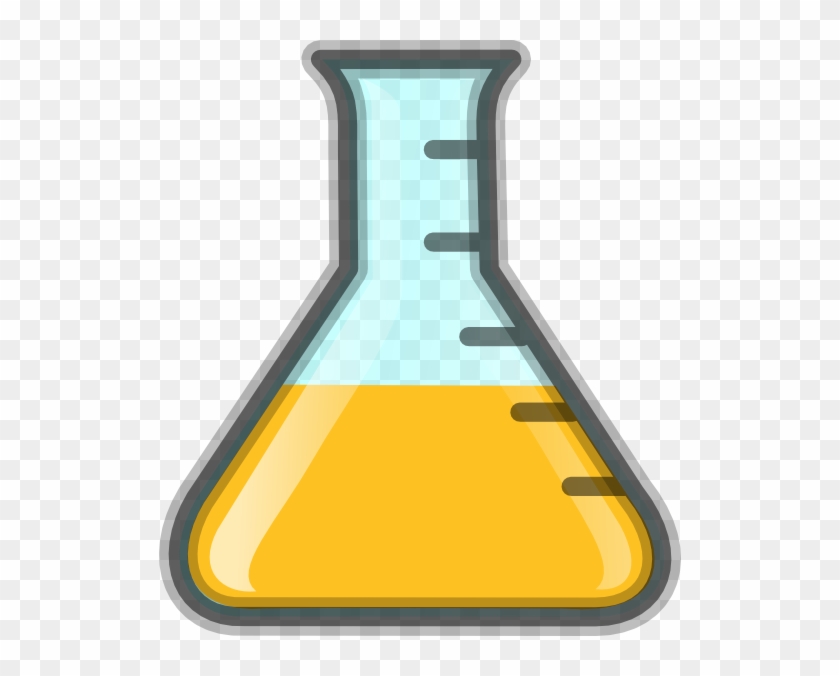 Yellow Flask Clip Art At Clker - Erlenmeyer Flask Flask Cartoon - Free  Transparent PNG Clipart Images Download