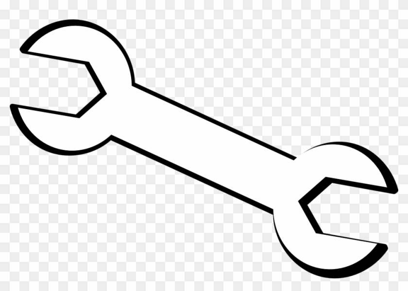 Tool Wrench Spanner Outlines - Wrench Drawing #25707