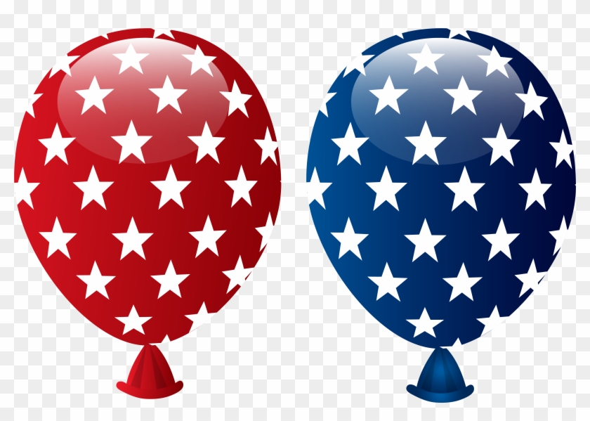 0, - 4th Of July Balloon Clipart #25715