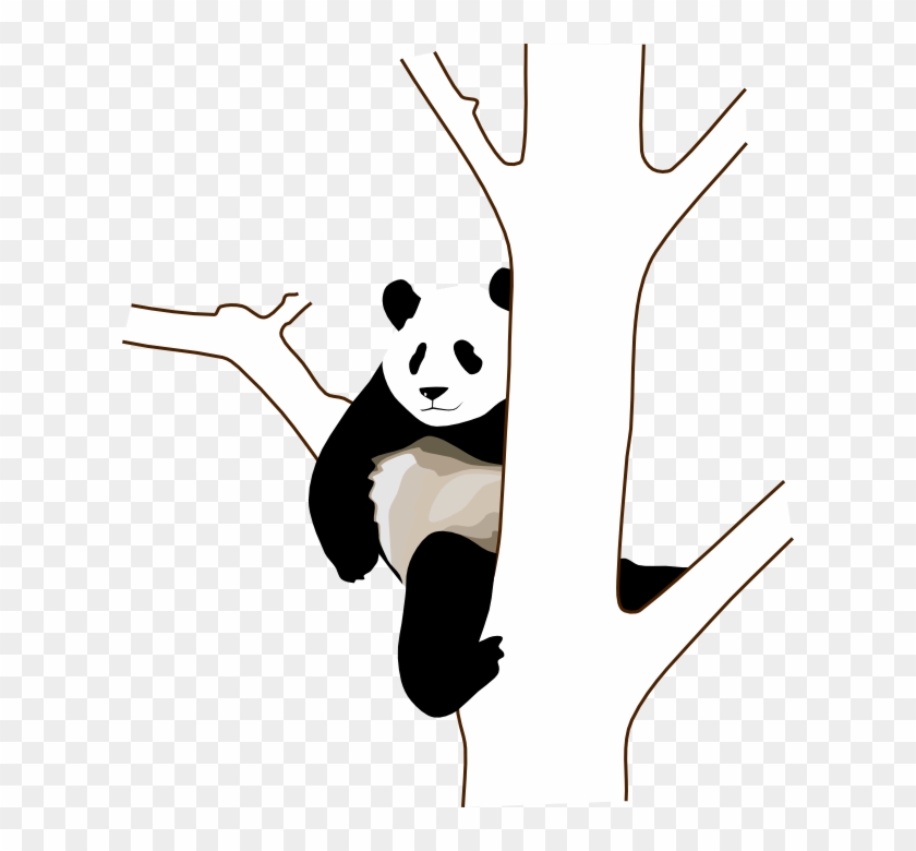 Panda On A Tree Clipart #25783