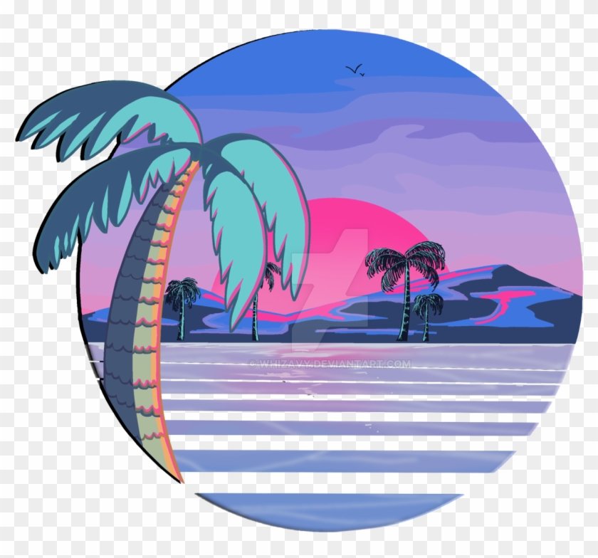 Redbubble By Whizavy Vaporwave Beach - Vaporwave Beach #25848