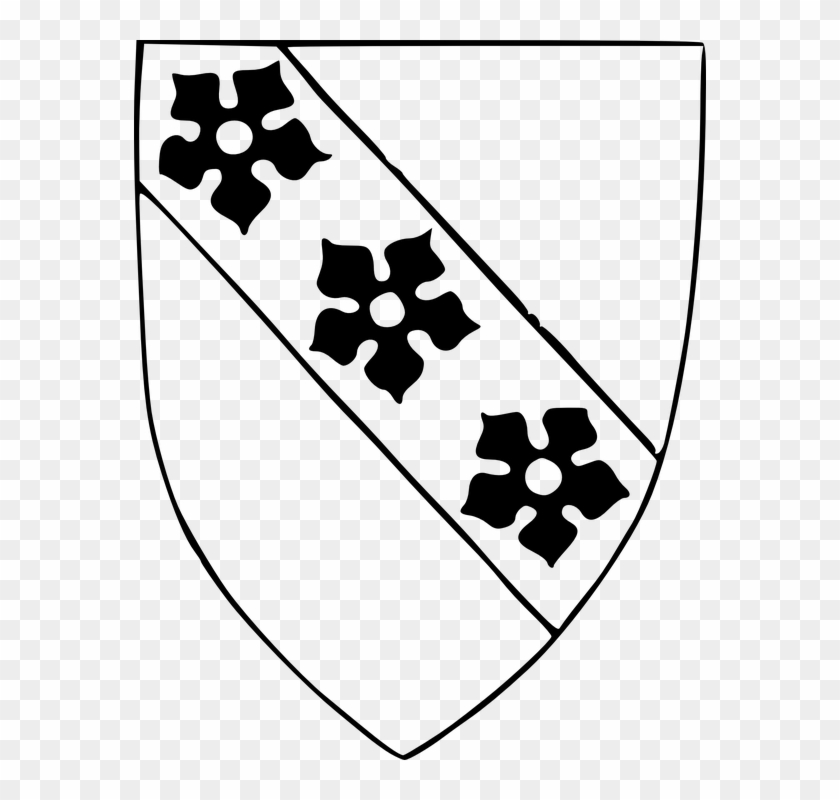 Knight Shield Clipart Black And White #25976