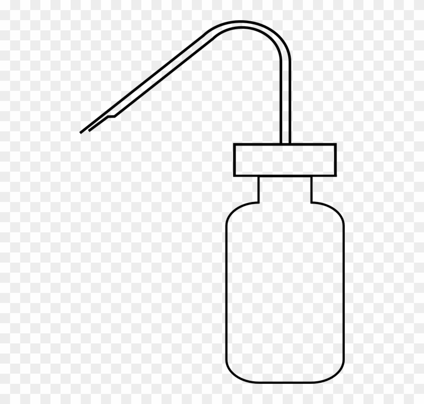 Bottle Chemistry Lab Plastic - Line Art #25996