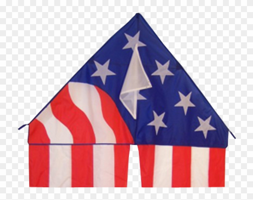 Flo-tail Patriotic Delta Kite - Breeze Patriotic Delta Kite With 19-1/2-feet Flowing #26068