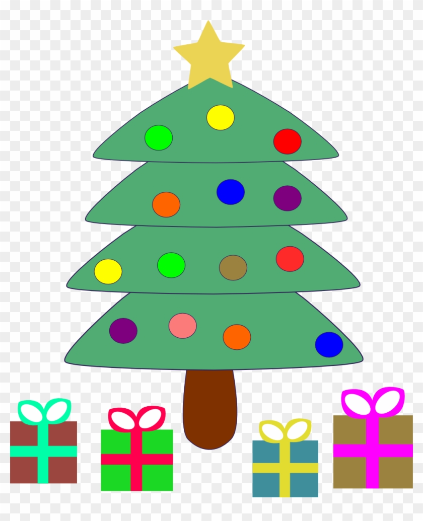 Get Notified Of Exclusive Freebies - Cartoon Christmas Tree With Presents Under #26078