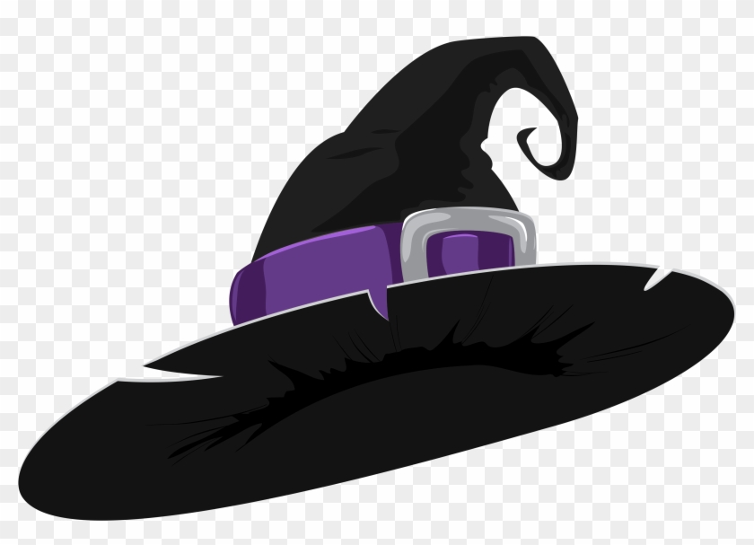 Witch Hat Clipart Real Witch - Black Witch Hat Cartoon - Free Transparent  PNG Clipart Images Download