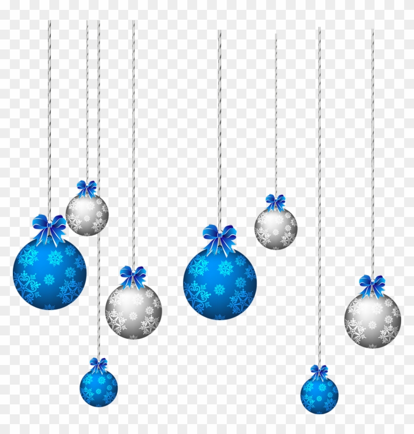 Hanging Christmas Ornament Clipart Images Pictures - Blue Christmas Balls Png #26110