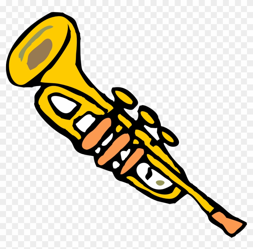 Trumpet Clip Art - Trumpet Transparent Background Clipart #26112