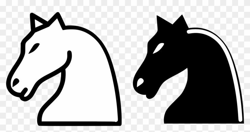 Chess Tile Knight I7z197 Clipart - Chess Horse Black And White #26156