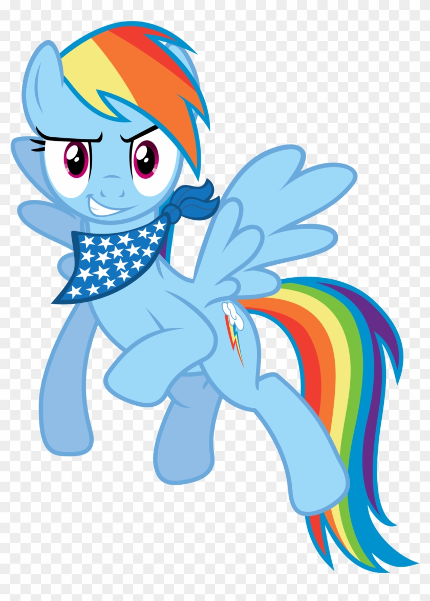 Rainbow Dash Patriotic Bandana By Sebisscout1997 - Rainbow Dash With Bandana #26167