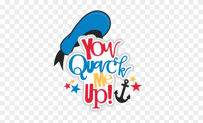 You Quack Me Up Title Svg Scrapbook Cut File Cute Clipart - Clip Art #26195