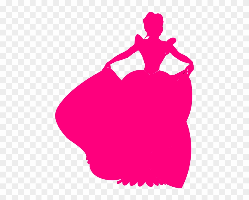 Pink Princess Silhouette Clip Art - Pink Princess Silhouette #26204